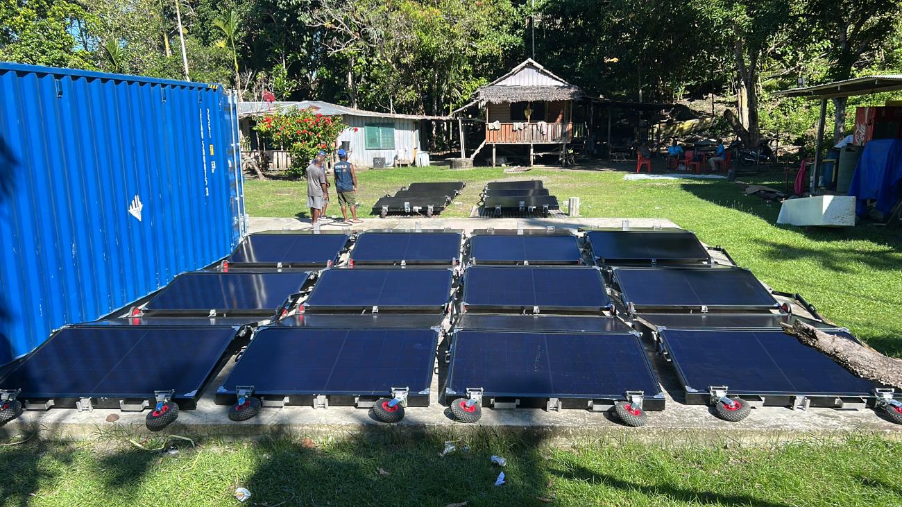 Solarator Ice fully deployed in remote Pacific Island location