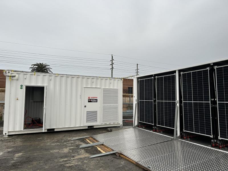 Solarator mobile solar farm and battery system